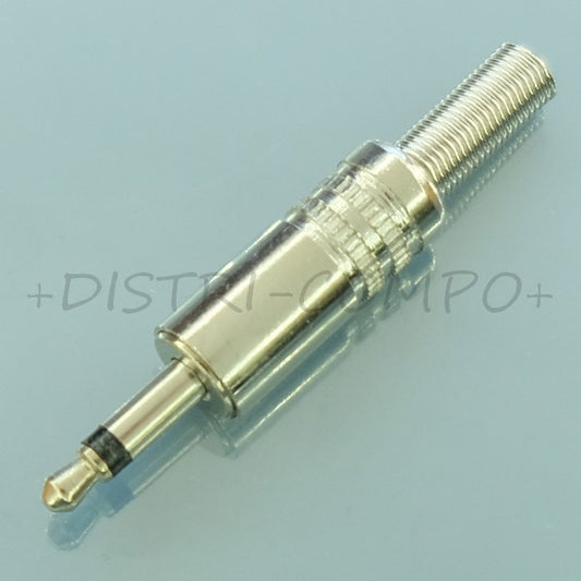 Fiche Jack 3.5mm stéréo mâle métal à souder