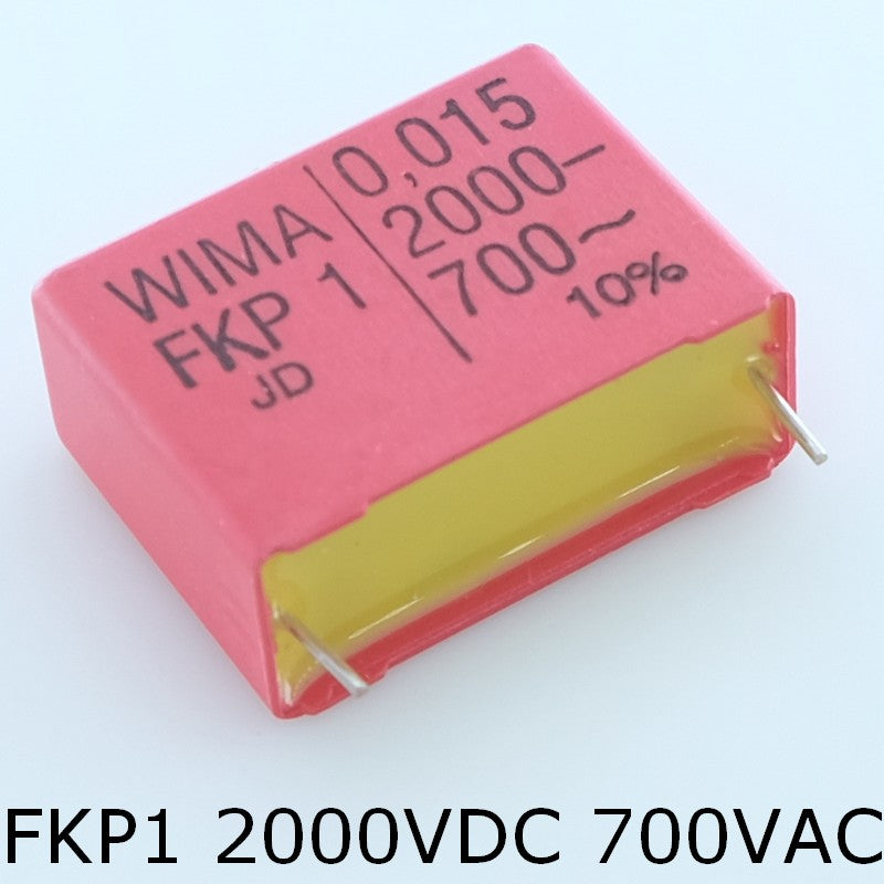 Condensateur impulsion FKP1 15nF 2000VDC 700VAC 13x24x31.5mm pas27.5 10% Wima - Distri-Compo