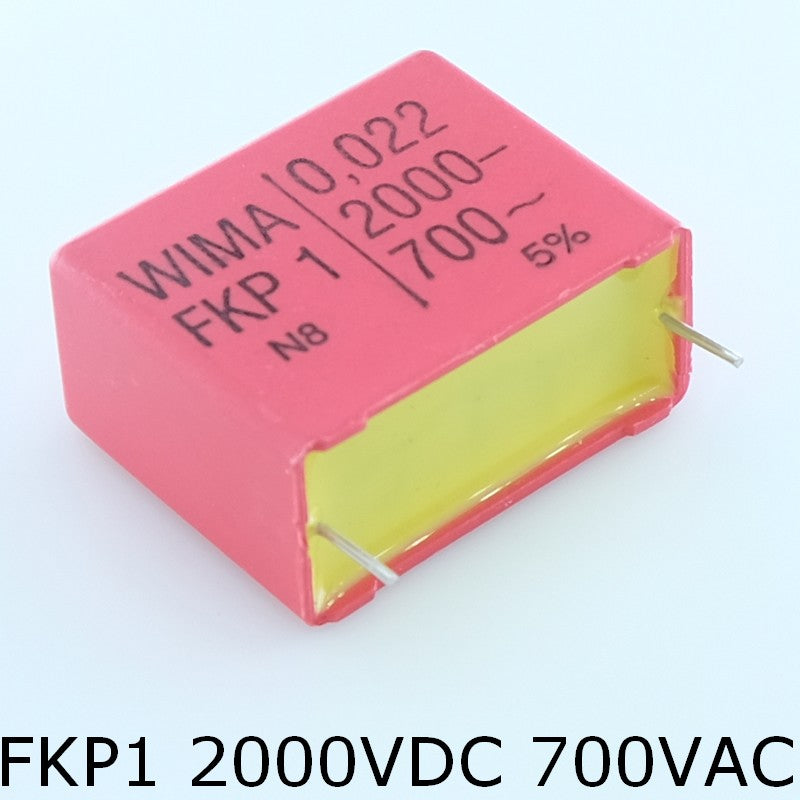 Condensateur impulsion FKP1 22nF 2000VDC 700VAC 15x26x31.5mm pas27.5 5% Wima - Distri-Compo