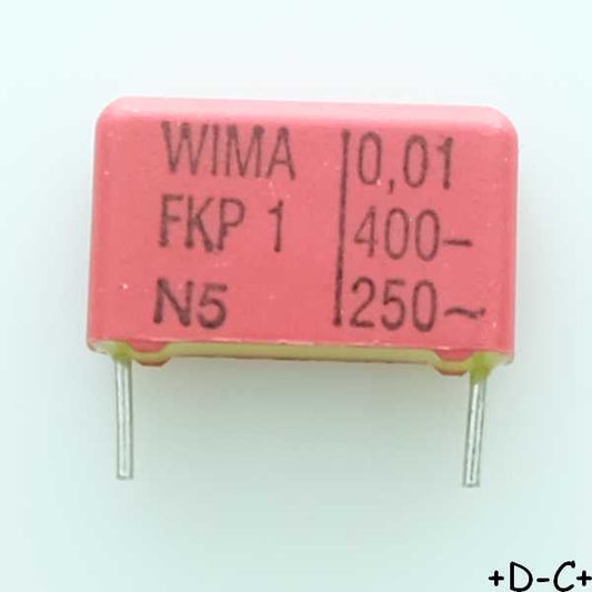 Condensateur impulsion FKP1 10nF 400VDC 250VAC 5x11x18mm pas15 10% Wima