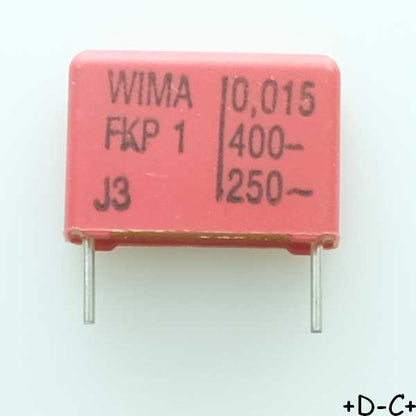 Condensateur impulsion FKP1 15nF 400VDC 250VAC 6x12.5x18mm pas15 10% Wima