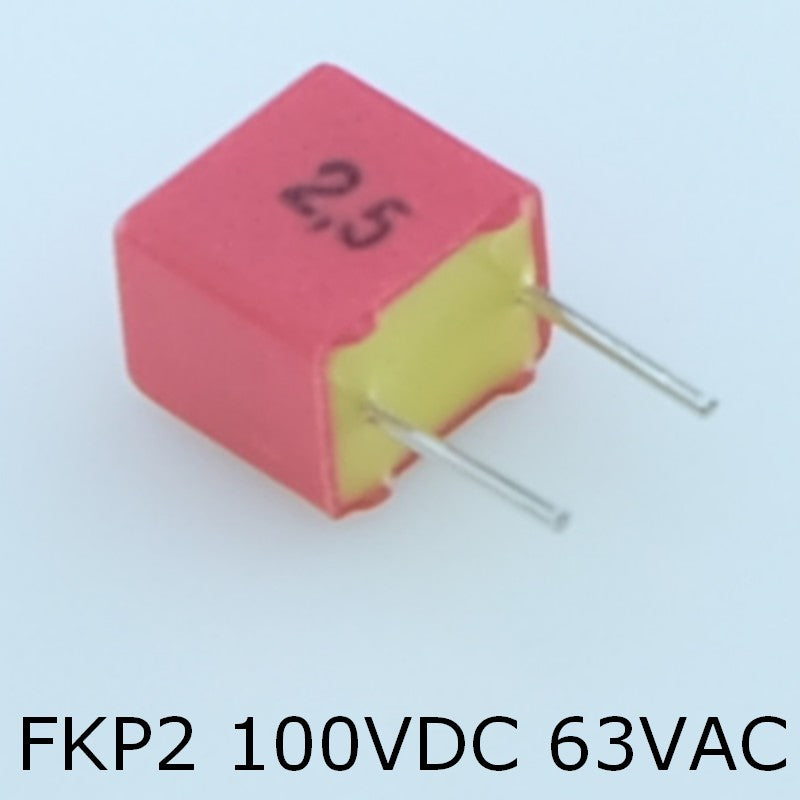 Condensateur FKP2 22nF 100VDC 63VAC pas 5mm