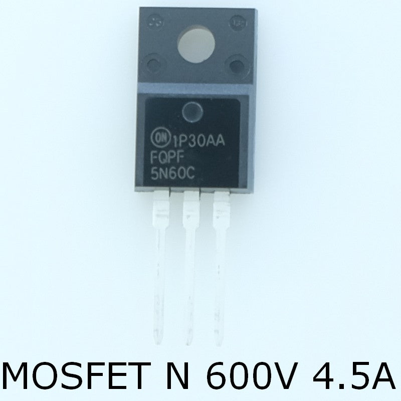 FQPF5N60C Transistor MOSFET N-CH 600V 4.5A TO-220 ONS - Distri-Compo