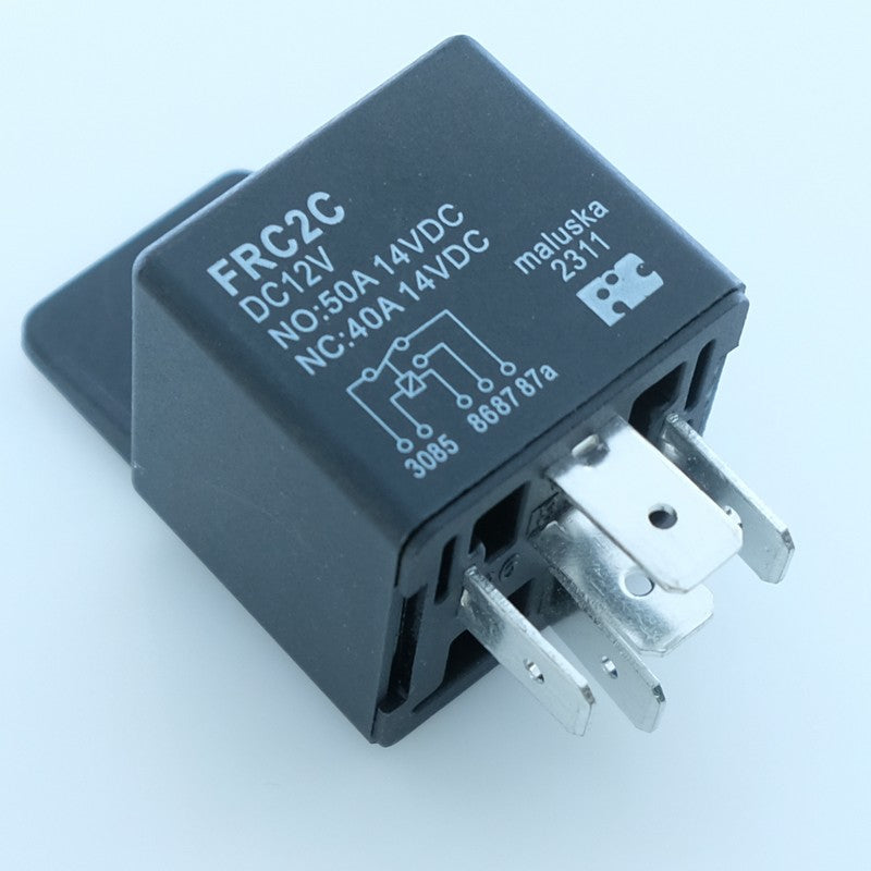 Relais automobile FRC2C12 50A 12VDC 1 inverseur 29x29x26.5mm - Distri-Compo