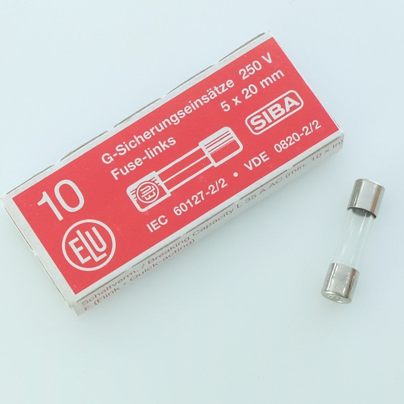 Fusible 1.80A verre rapide 5x20mm 250V Siba (boite de 10)