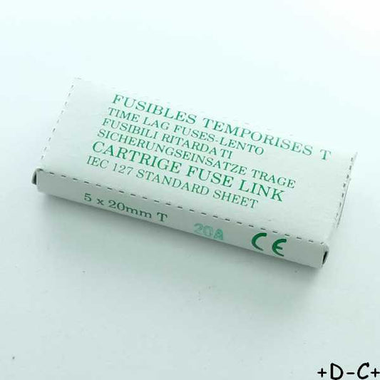 Fusible 20A verre retarde 5x20mm 250V (boite de 10)