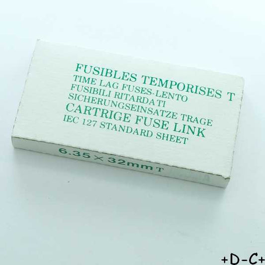 Fusible 4A temporisé 6.3x32mm verre 250V (boite de 10)