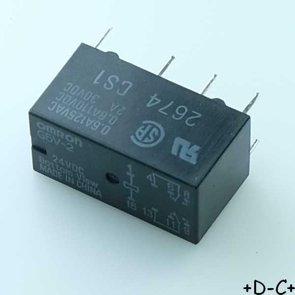 G5V-2 24DC Relais signalisation 24VDC 2 pÃ´les 1152ohms 2A Omron