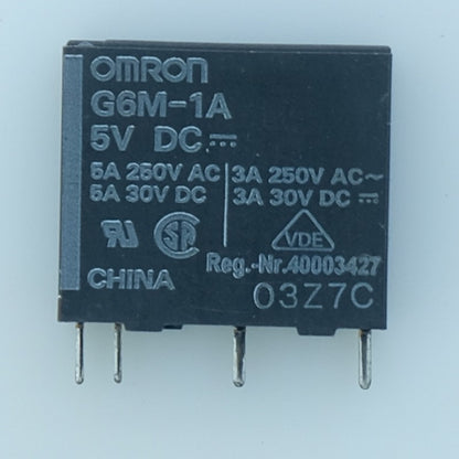 G6M-1A5VDC Relais miniature de puissance SPST-NO (1 Form A) bobine 5VDC Omron