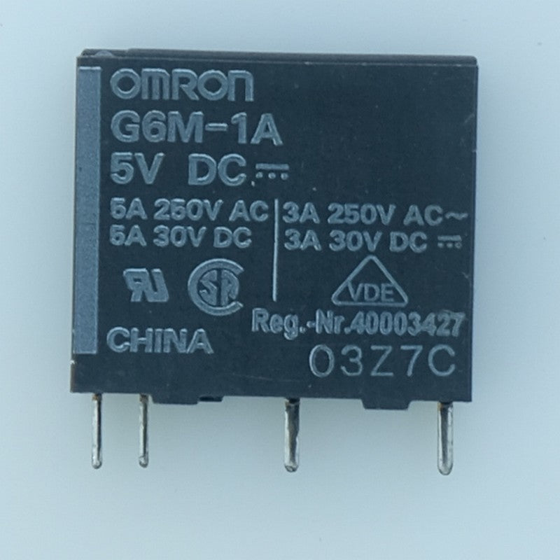 G6M-1A5VDC Relais miniature de puissance SPST-NO (1 Form A) bobine 5VDC Omron - Distri-Compo