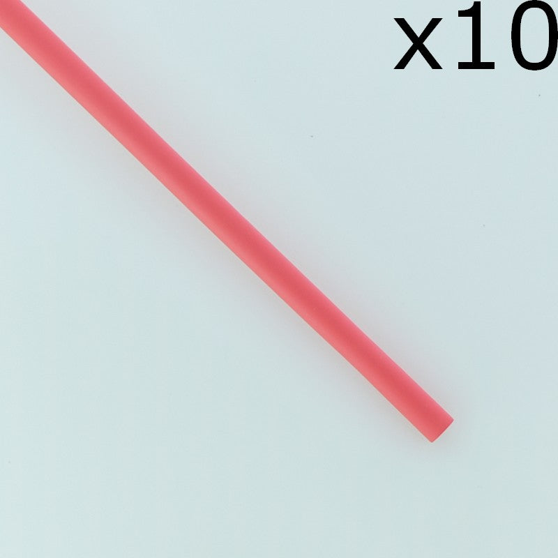 Gaine thermorétractable 2.4mm rouge 2:1 polyoléfine 10cm 600V 125° (lot de 10)