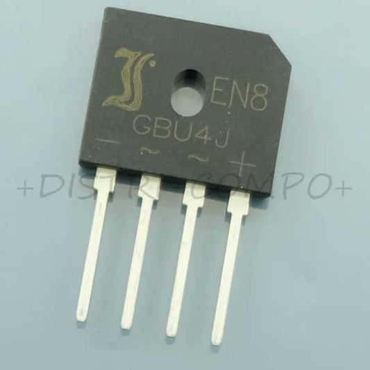 GBU4J Diode Rectifier Bridge 600V 4A 4-Pin Diotec RoHS