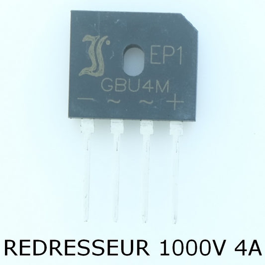 GBU4M Pont redresseur 1KV 4A 4-Pin Diotec