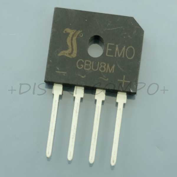 GBU8M Diode Rectifier Bridge 1000V 8A 4-Pin Diotec RoHS