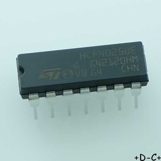 HCF4025BEY Triple 3-Input NOR Gate DIP-14 STM RoHS