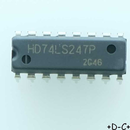HD74LS247P-E - 74LS247 Decodeur BCD 7 segments DIP-16 Renesas