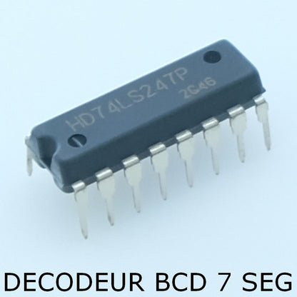 HD74LS247P-E - 74LS247 Decodeur BCD 7 segments DIP-16 Renesas - Distri-Compo