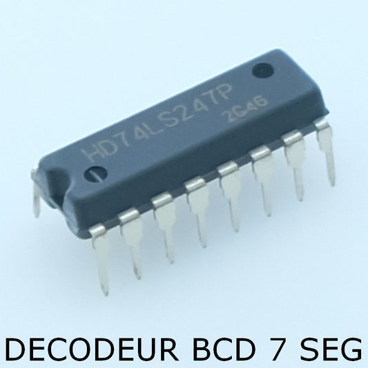 HD74LS247P-E - 74LS247 Decodeur BCD 7 segments DIP-16 Renesas - Distri-Compo