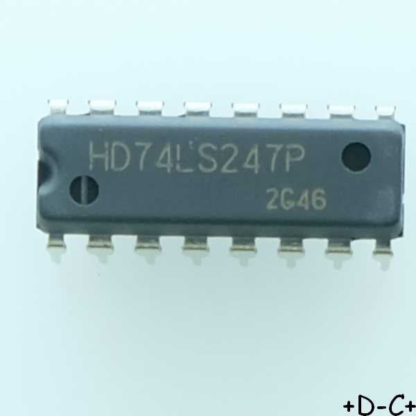 HD74LS247P-E - 74LS247 Decodeur BCD 7 segments DIP-16 Renesas