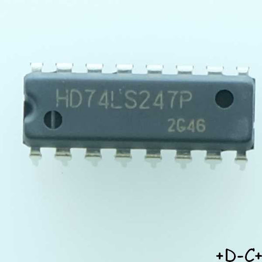 HD74LS247P-E - 74LS247 Decodeur BCD 7 segments DIP-16 Renesas