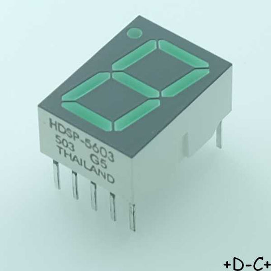 HDSP-5603 Afficheur LED 7 segments vert 10mA 2.1V