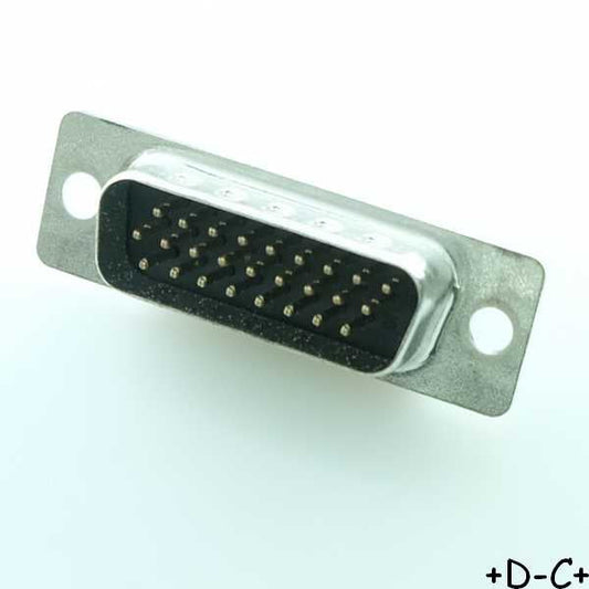 Connecteur D-Sub 26 points mâle haute densité HDT26-PD Adam Tech