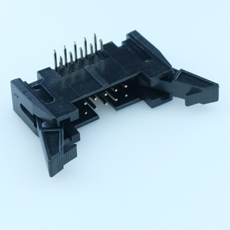 Connecteur HE10 10 points mâle coudé  verrouillage 2.54mm