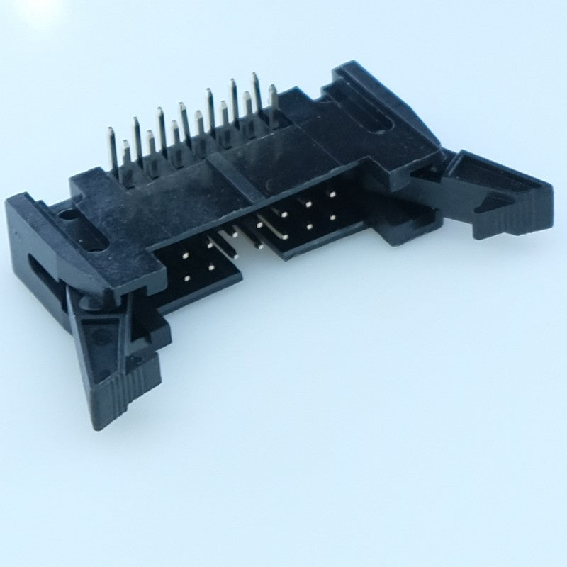 Connecteur HE10 14 points mâle coudé  verrouillage 2.54mm