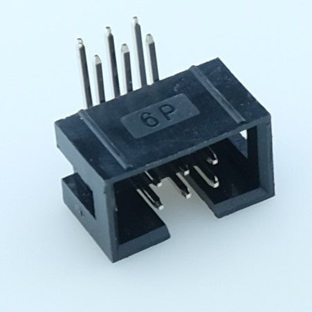 Connecteur HE10 6 points mâle coudé 2.54mm