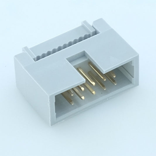 Connecteur HE10 10 points mâle à sertir câble plat 2.54mm