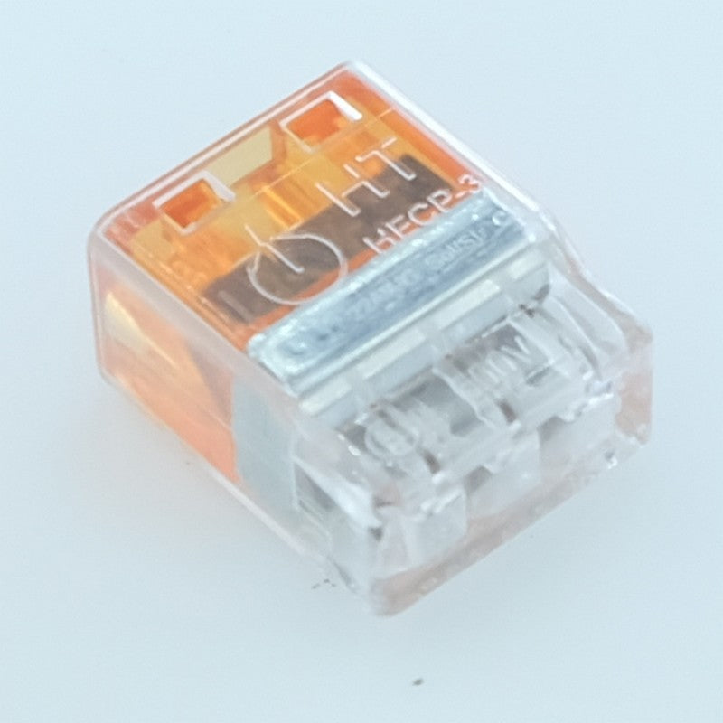 Bornier 3 voies enfichable 24A 2.5mm² Hellermann