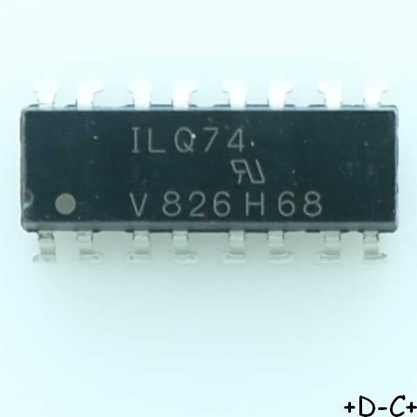 ILQ74 Optocoupleur phototransistor SMD-16 Vishay RoHS