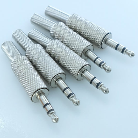 Fiche Jack 3.5mm Stéréo mâle à souder métal 1800 Adafruit (lot de 5)