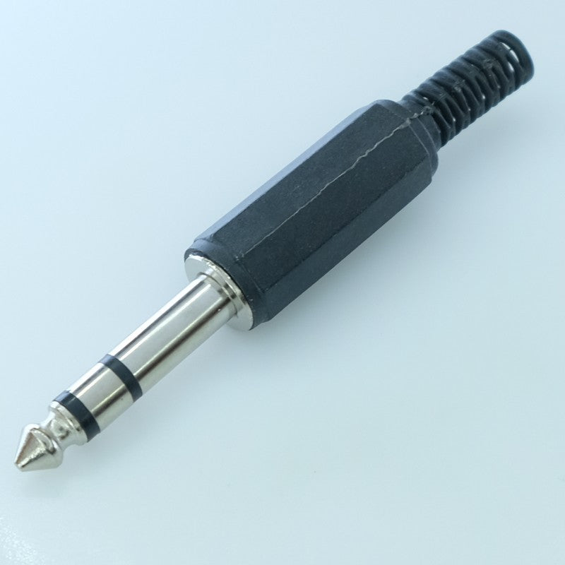 Fiche Jack stéréo 6.35mm mâle plastique RND