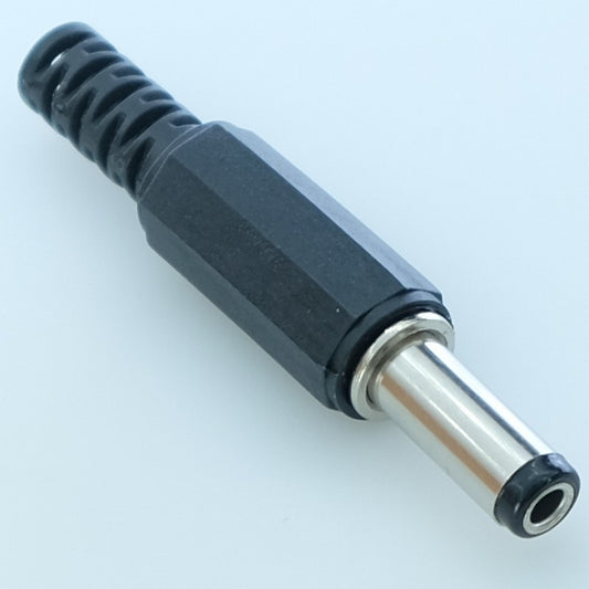 Fiche jack alimentation DC mâle plastique 2.5x5.5mm 14mm