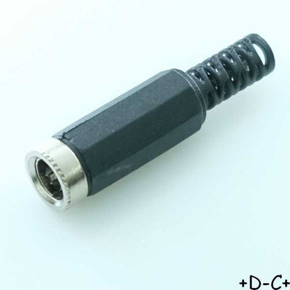 Fiche jack alimentation DC femelle plastique 2.1x5.6mm