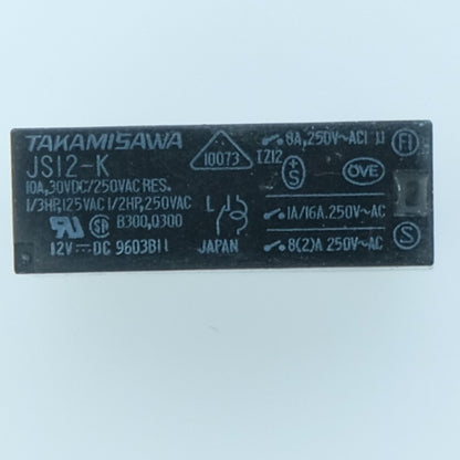 JS12-K Relais miniature SPDT (1RT) bobine 12VDC 5A 250VAC Takamisawa