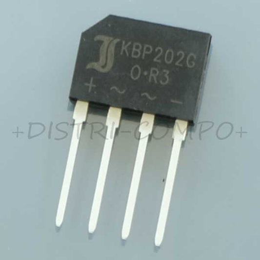 KBP202G Diode Rectifier Bridge 200V 2A 4-Pin Diotec RoHS