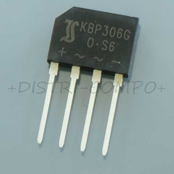 KBP306G Pont redresseur 600V 3A 4 pin Diotec (lot de 4) - Distri-Compo