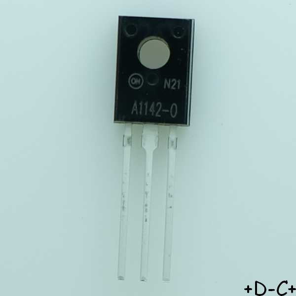 KSA1142O Transistor BJT PNP 180V 100mA 8W TO-126 ONS RoHS