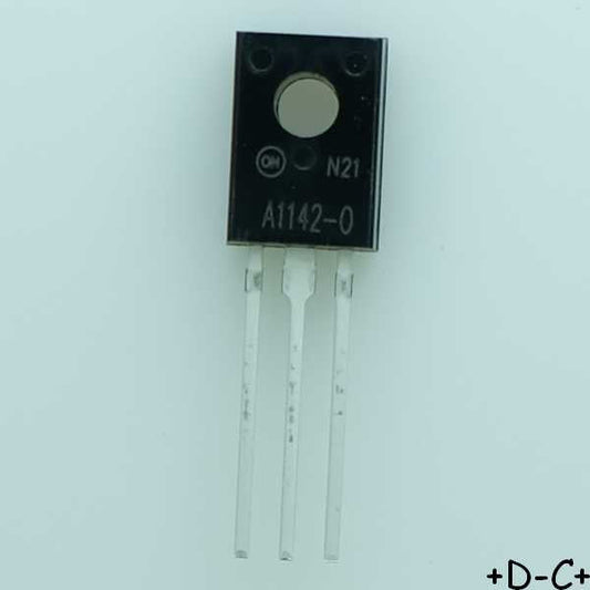 KSA1142O Transistor BJT PNP 180V 100mA 8W TO-126 ONS RoHS