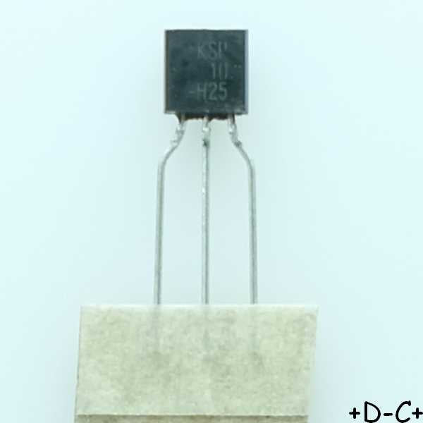 KSP10TA Transistor RF BJT NPN 25V 350mW TO-92 ONS - Distri-Compo