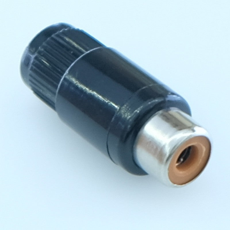 Fiche RCA noire a  souder Lumberg KTO1 SW