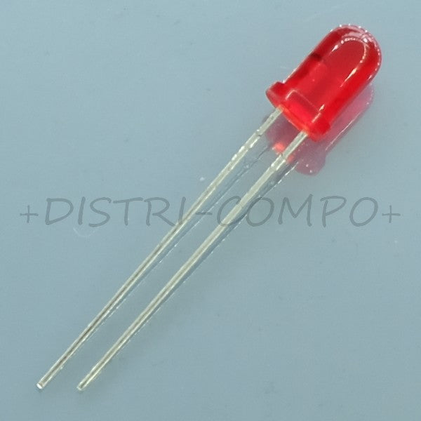 Led rouge clignotante 5mm 22mA 590nm 60° 40mcd L-56BID Kingbright - Distri-Compo
