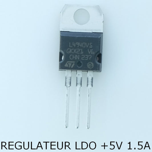 L4940V5 Régulateur LDO 5V 1.5A TO-220 STM