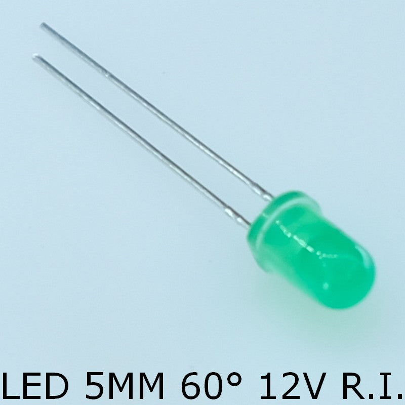 Led verte 5mm 8.5mA 568nm 60° 20mcd L-53GD 12V R.I. Kingbright