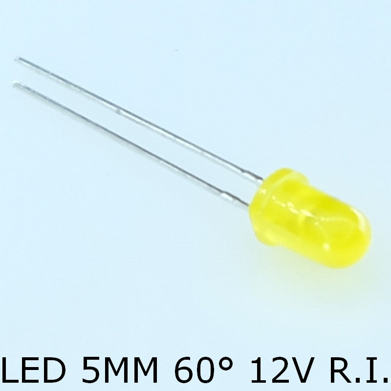 Led jaune 5mm 8.5mA 590nm 60° 20mcd L-53YD 12V R.I. Kingbright