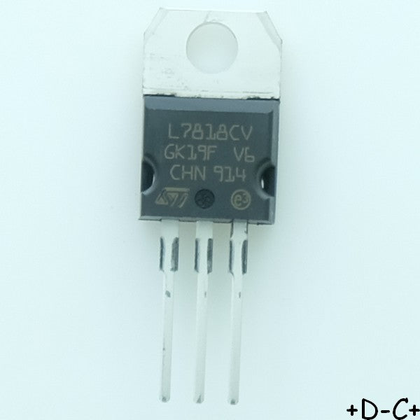 L7818CV Regulateur de tension +18V 1.5A TO-220 STM Rohs