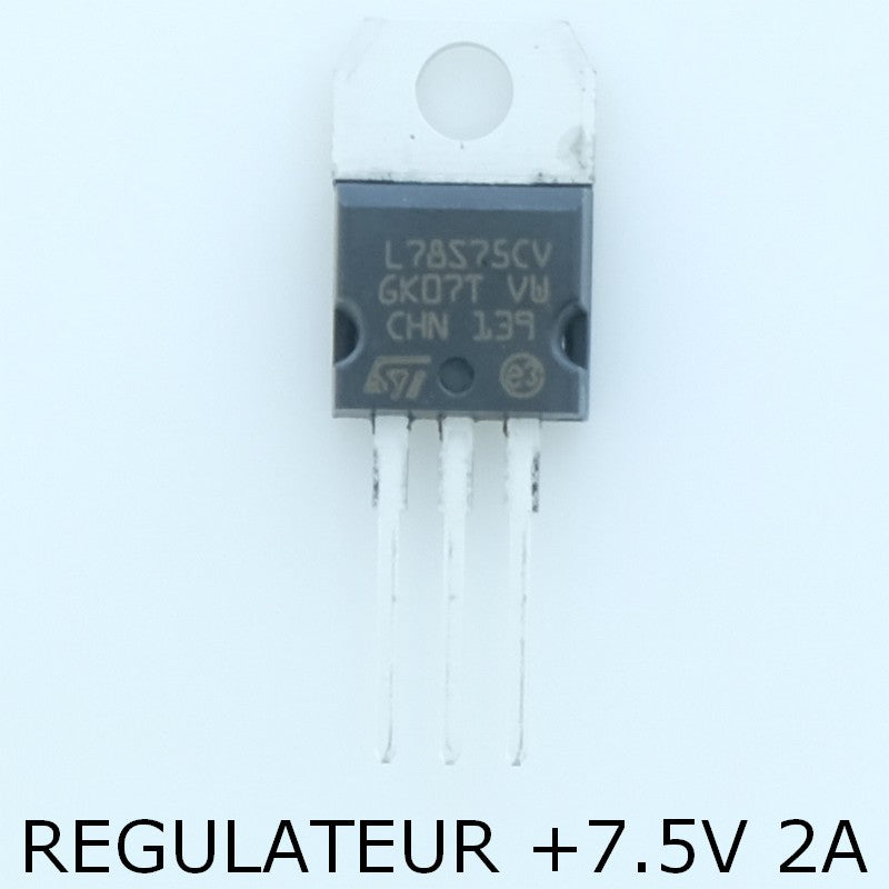 L78S75CV Régulateur positif +7.5V 2A TO-220 STM - Distri-Compo