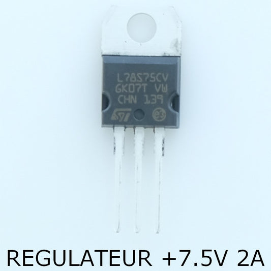 L78S75CV Régulateur positif +7.5V 2A TO-220 STM - Distri-Compo